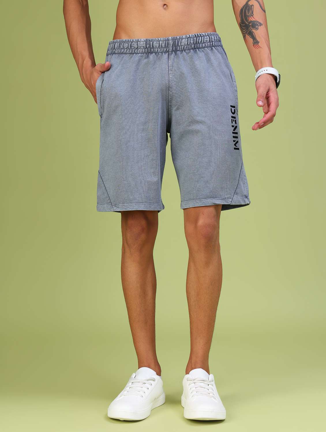 dark grey terry cotton short - 21958202 - Standard Image - 1