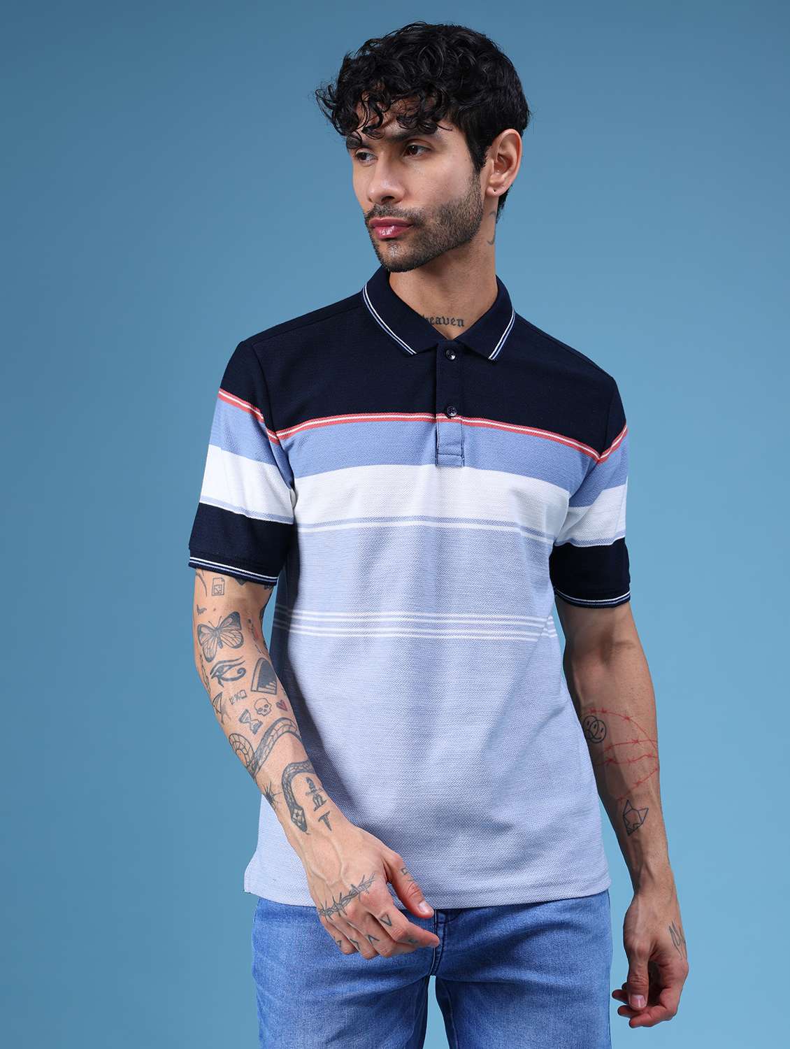 light blue poly cotton tshirt - 21958217 -  Standard Image - 1