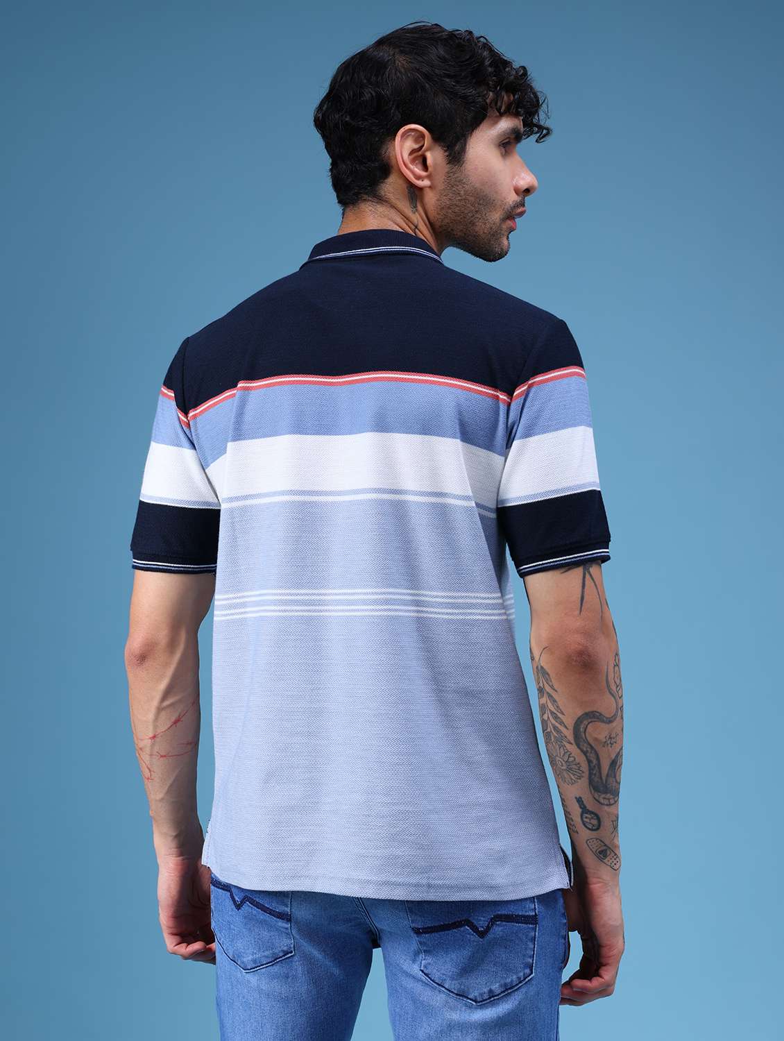 light blue poly cotton tshirt - 21958217 - Standard Image - 4