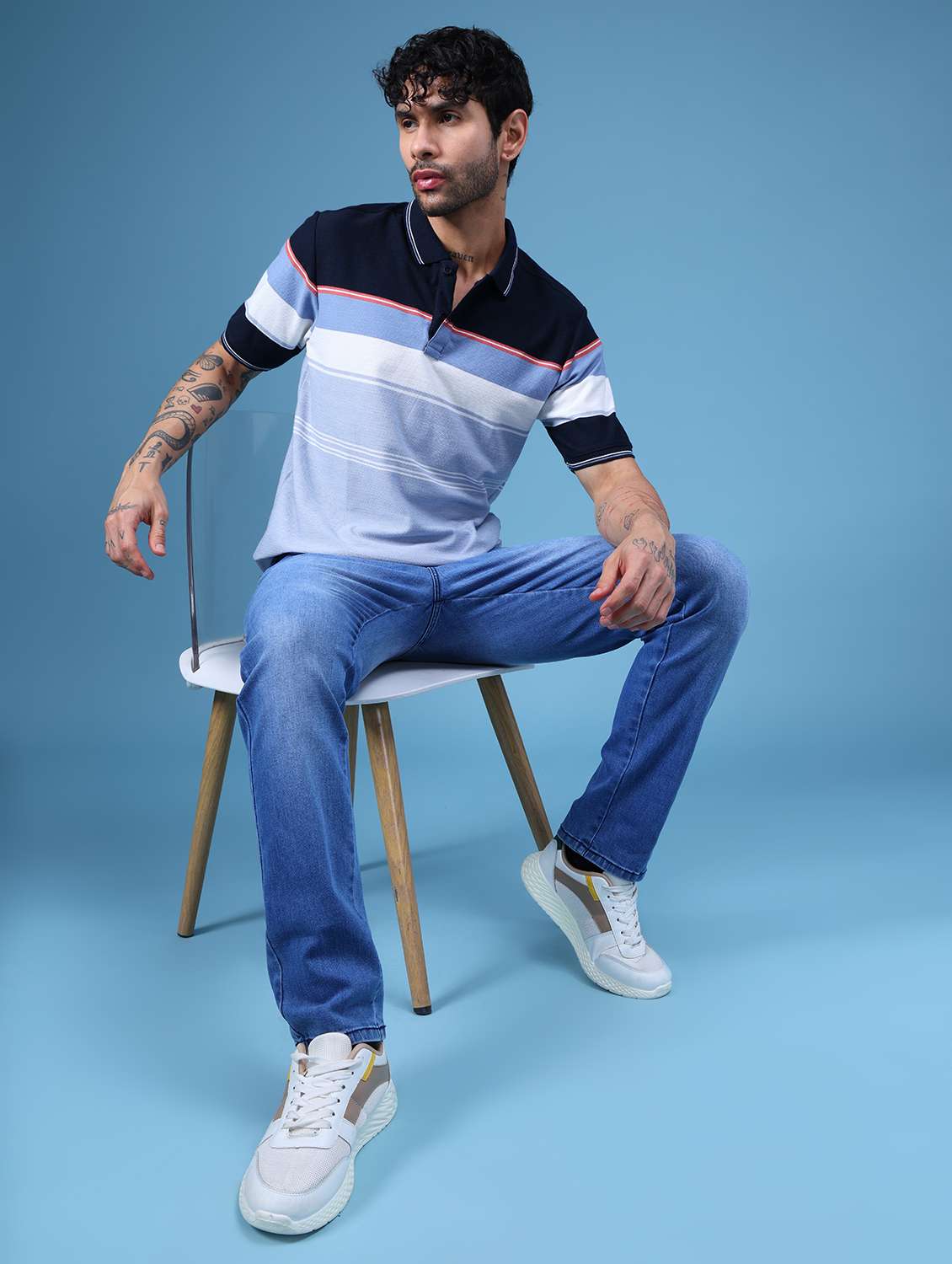 light blue poly cotton tshirt - 21958217 - Standard Image - 6