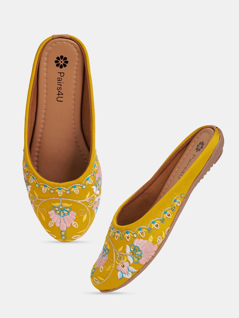 women embroidered slip on mule - 21958236 - Standard Image - 4