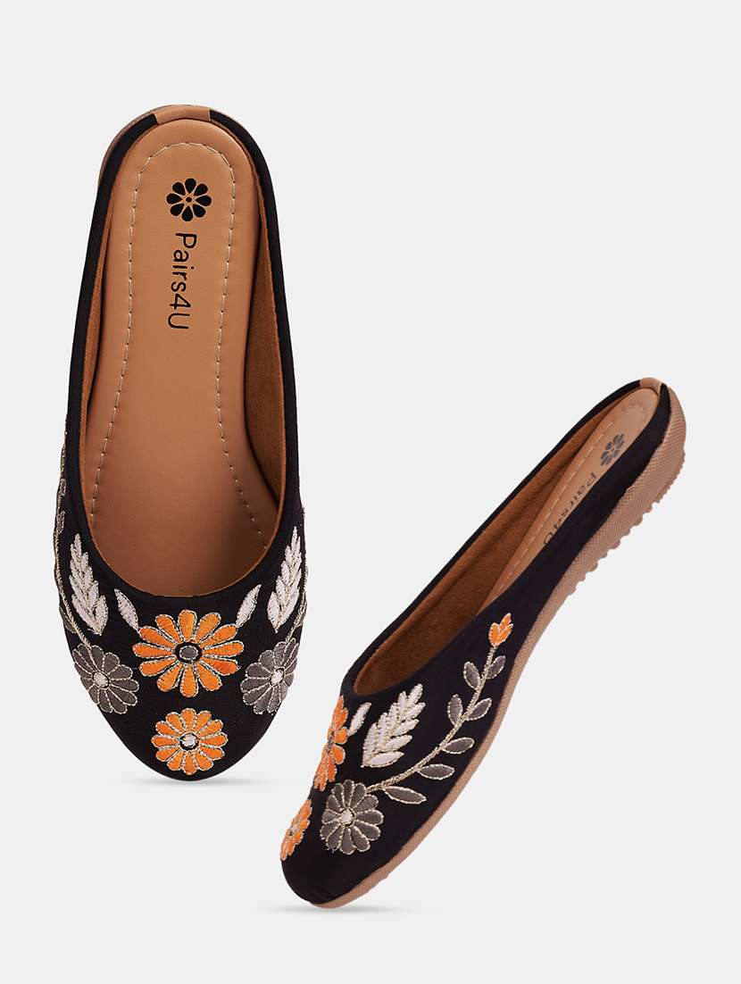 women embroidered slip on mule - 21958238 - Standard Image - 4
