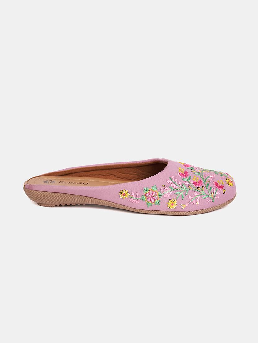 women embroidered slip on mule - 21958244 - Standard Image - 1