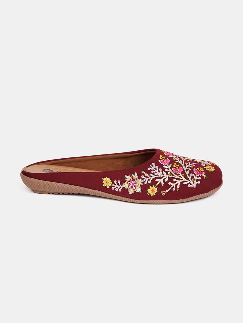women embroidered slip on mule - 21958246 - Standard Image - 1