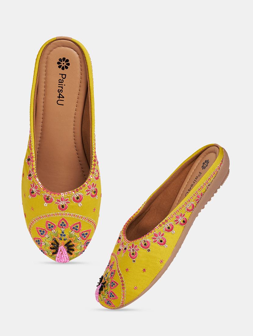 women embroidered slip on mule - 21958247 - Standard Image - 4
