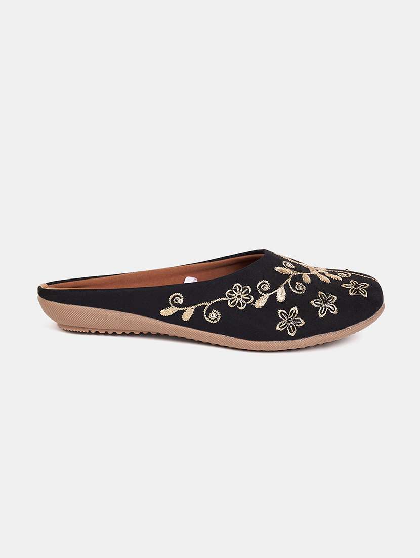 women embroidered slip on mule - 21958248 - Standard Image - 1