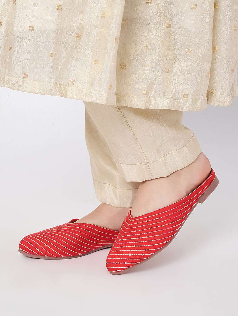 women embroidered slip on mule - 21958261 - Standard Image - 1