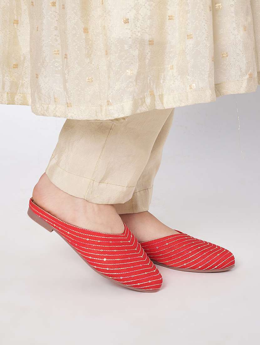women embroidered slip on mule - 21958261 - Standard Image - 4