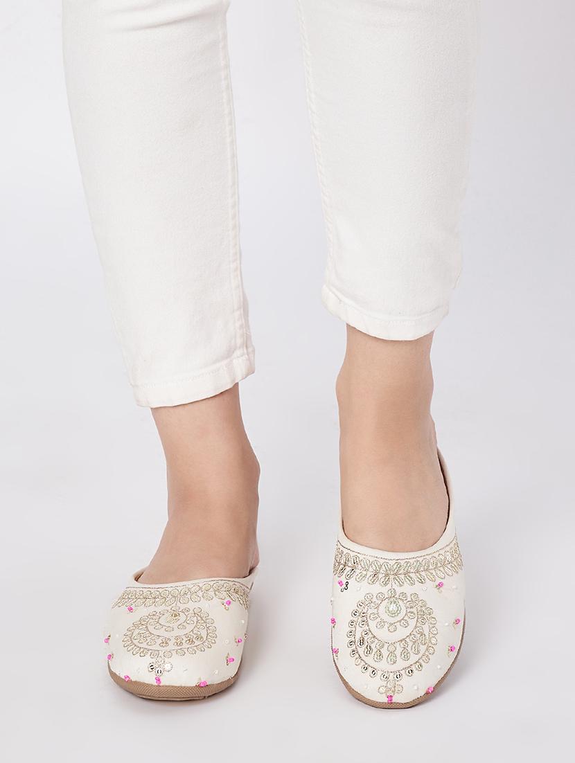 women embroidered slip on mule - 21958264 - Standard Image - 1