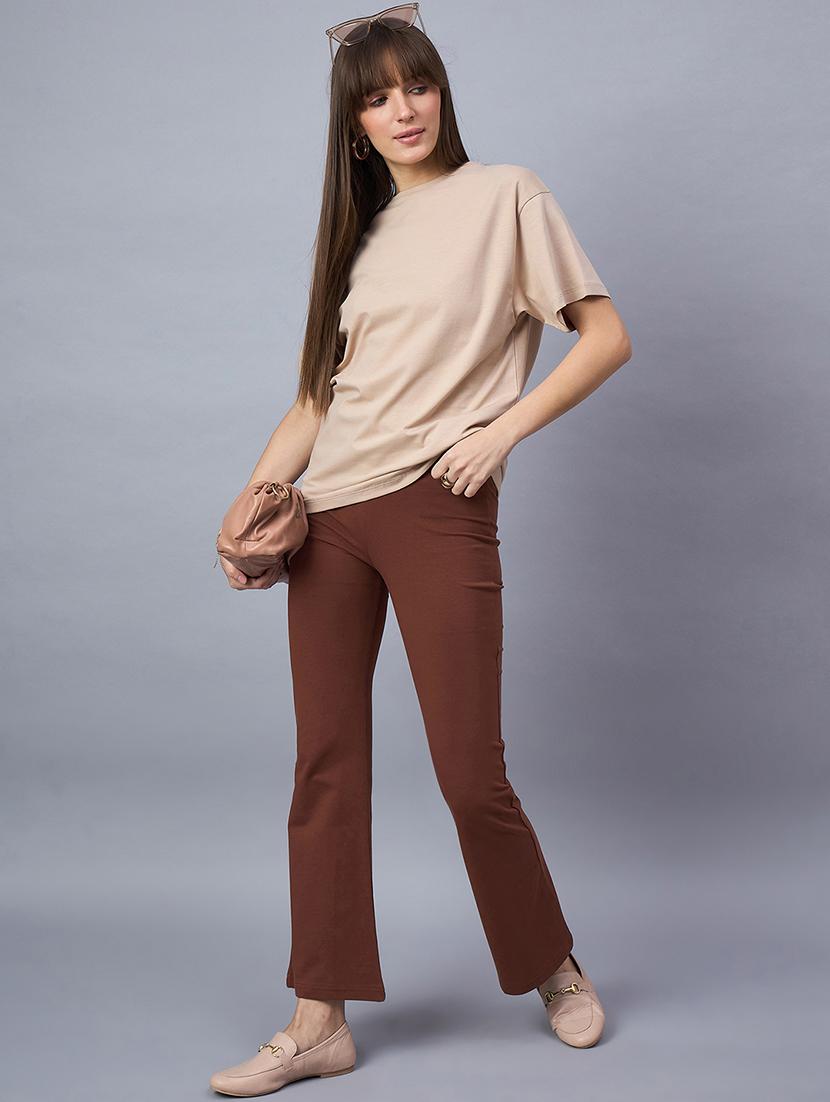 women solid short sleeve loose fit t-shirt - 21958270 - Standard Image - 4
