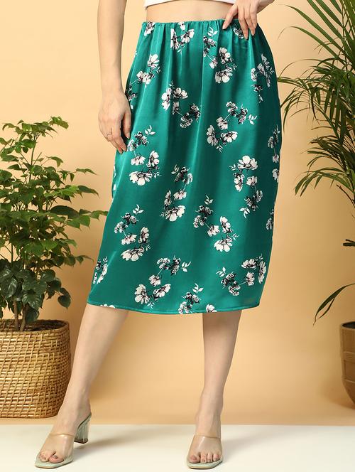 women floral print high rise a-line skirt - 21958311 -  Standard Image - 0