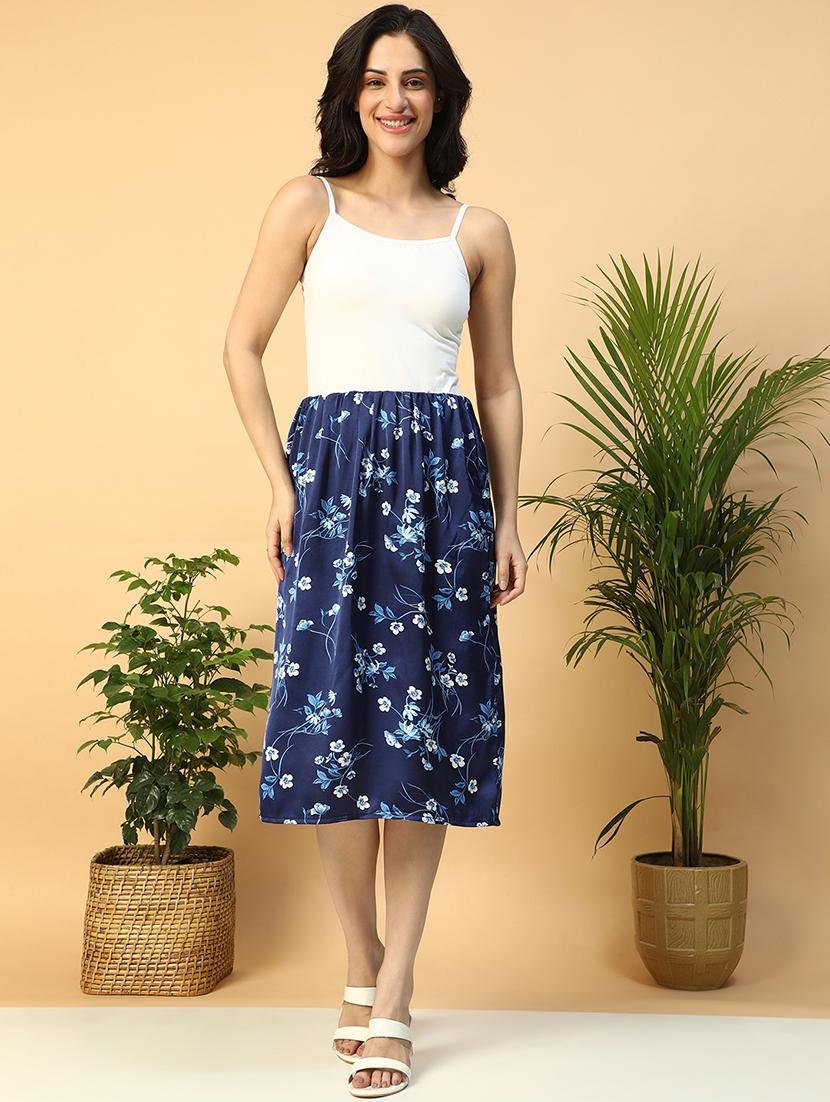 women floral print high rise a-line skirt - 21958312 - Standard Image - 4