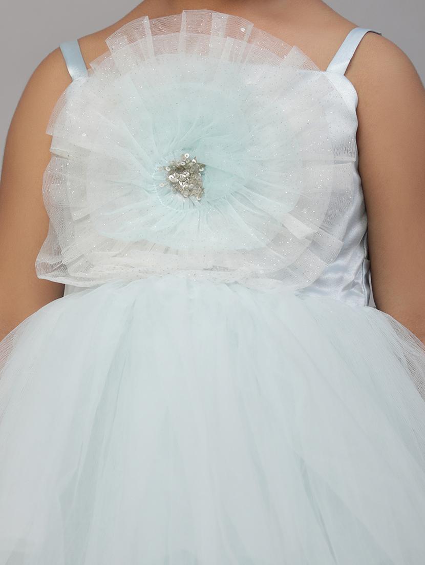 girls embellished shoulder strap asymmetric dress - 21958358 - Standard Image - 6