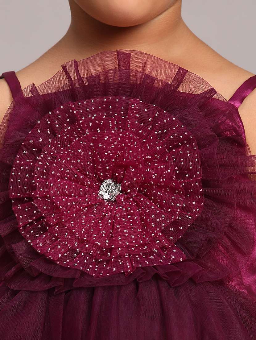 girls embellished shoulder strap asymmetric dress - 21958363 -  Standard Image - 4