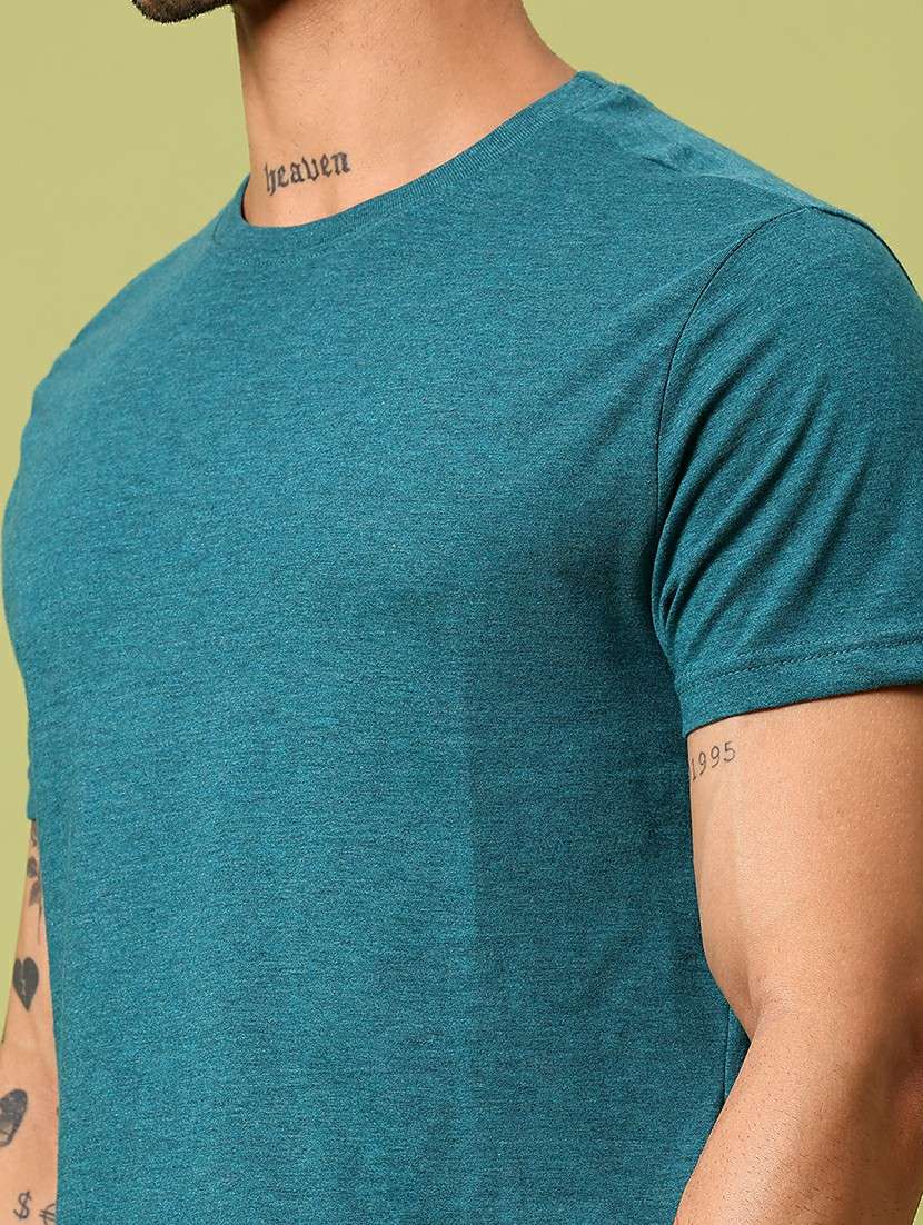 men solid short sleeve slim fit t-shirt - 21958419 - Standard Image - 4
