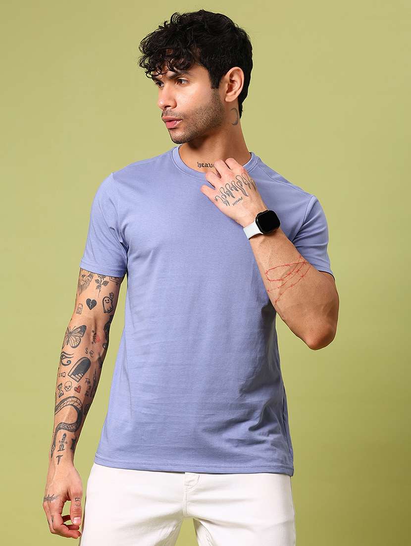 men solid short sleeve regular fit t-shirt - 21958422 -  Standard Image - 1