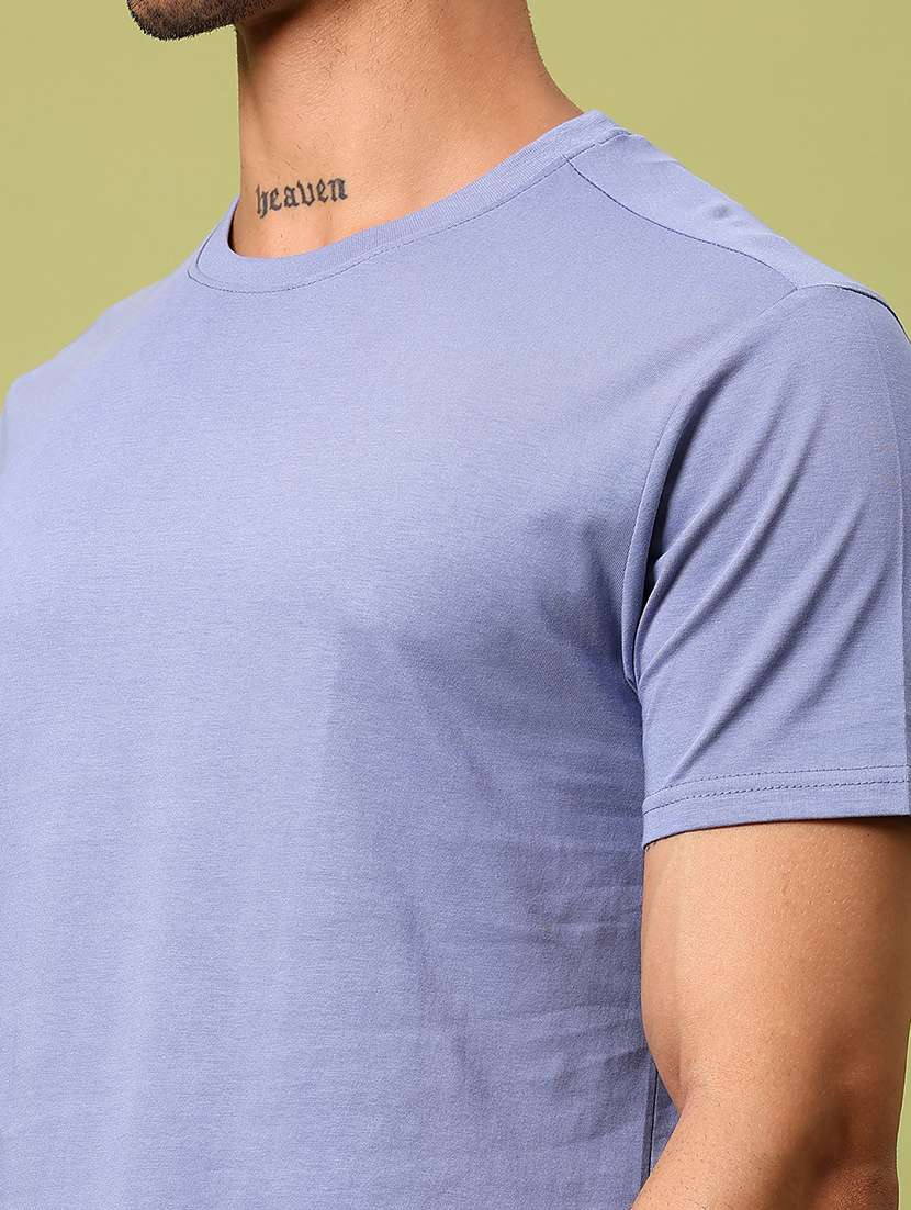 men solid short sleeve regular fit t-shirt - 21958422 - Standard Image - 4