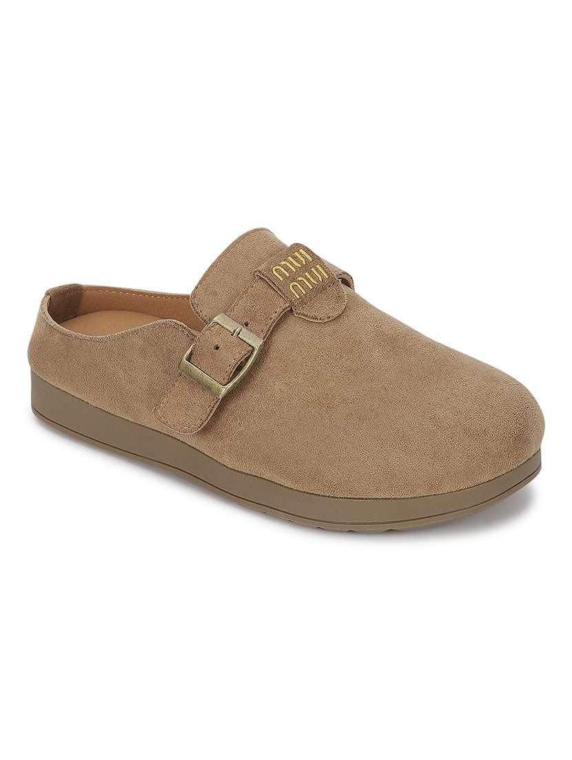 women brown slip on mule - 21958481 - Standard Image - 1