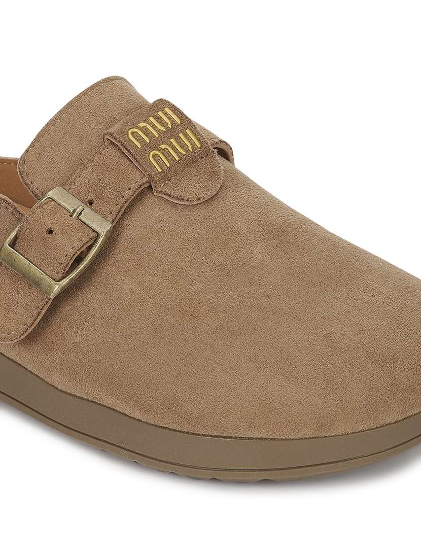 women brown slip on mule - 21958481 - Standard Image - 4