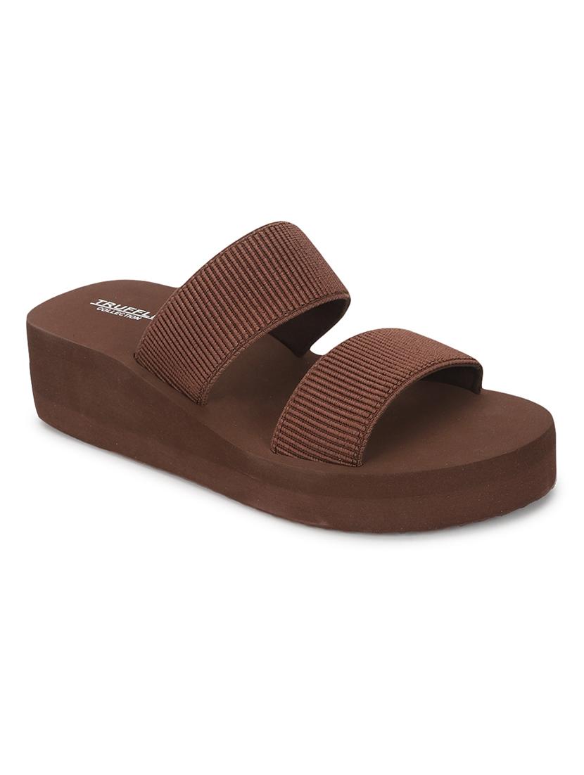 women brown slip on sandal - 21958486 - Standard Image - 1