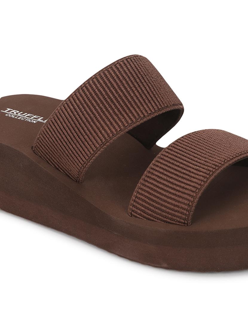 women brown slip on sandal - 21958486 - Standard Image - 4