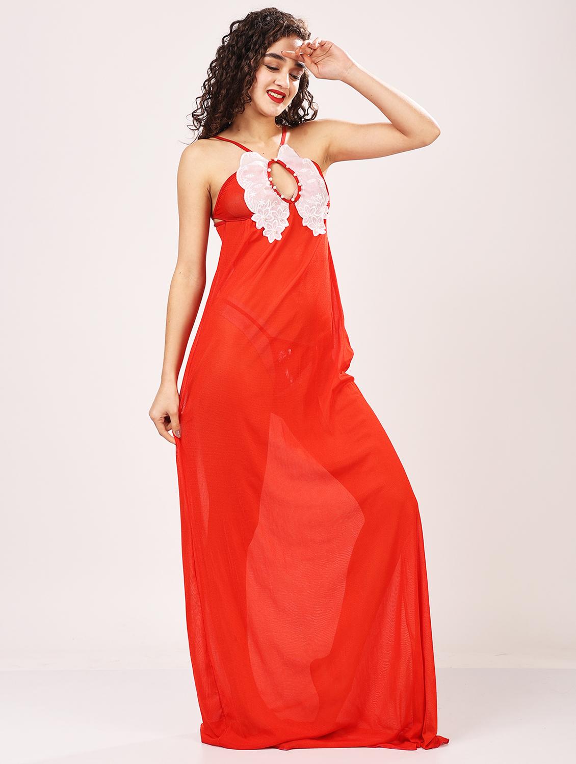 women embellished shoulder strap babydoll set - 21958504 -  Standard Image - 1