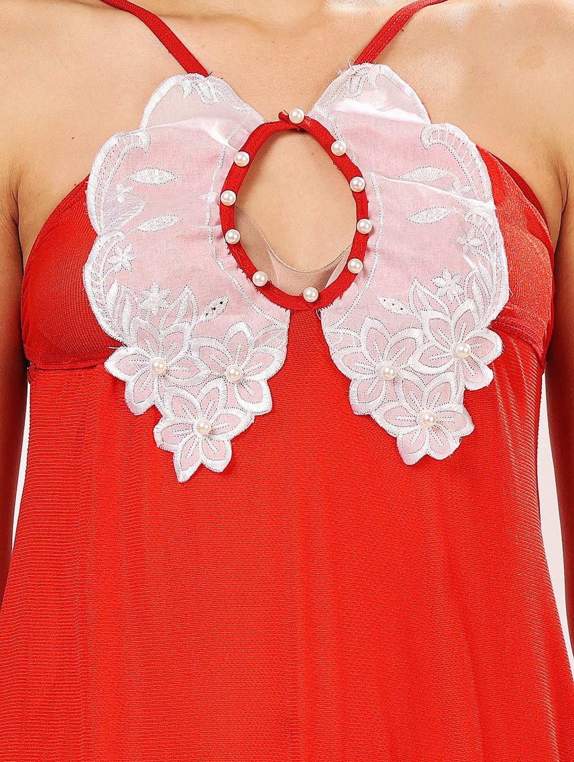 women embellished shoulder strap babydoll set - 21958504 -  Standard Image - 4