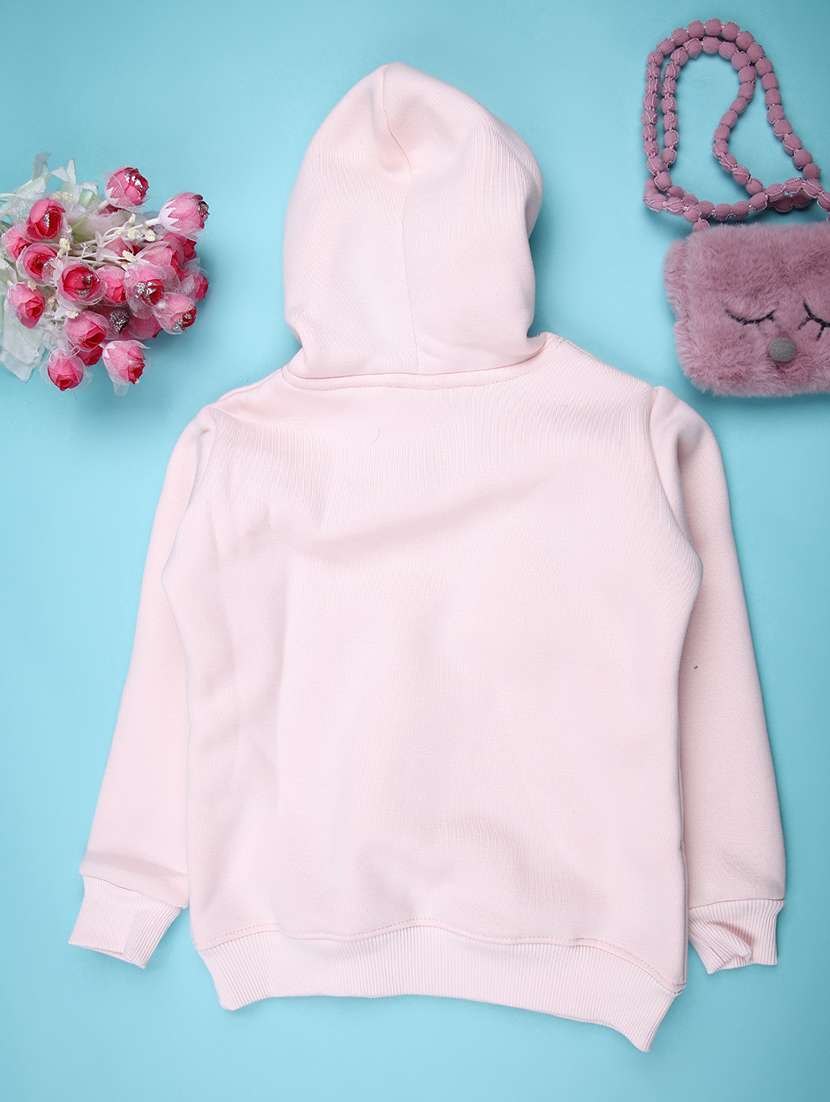 girls printed long sleeve hooded swwatshirt  - 21958699 -  Standard Image - 1