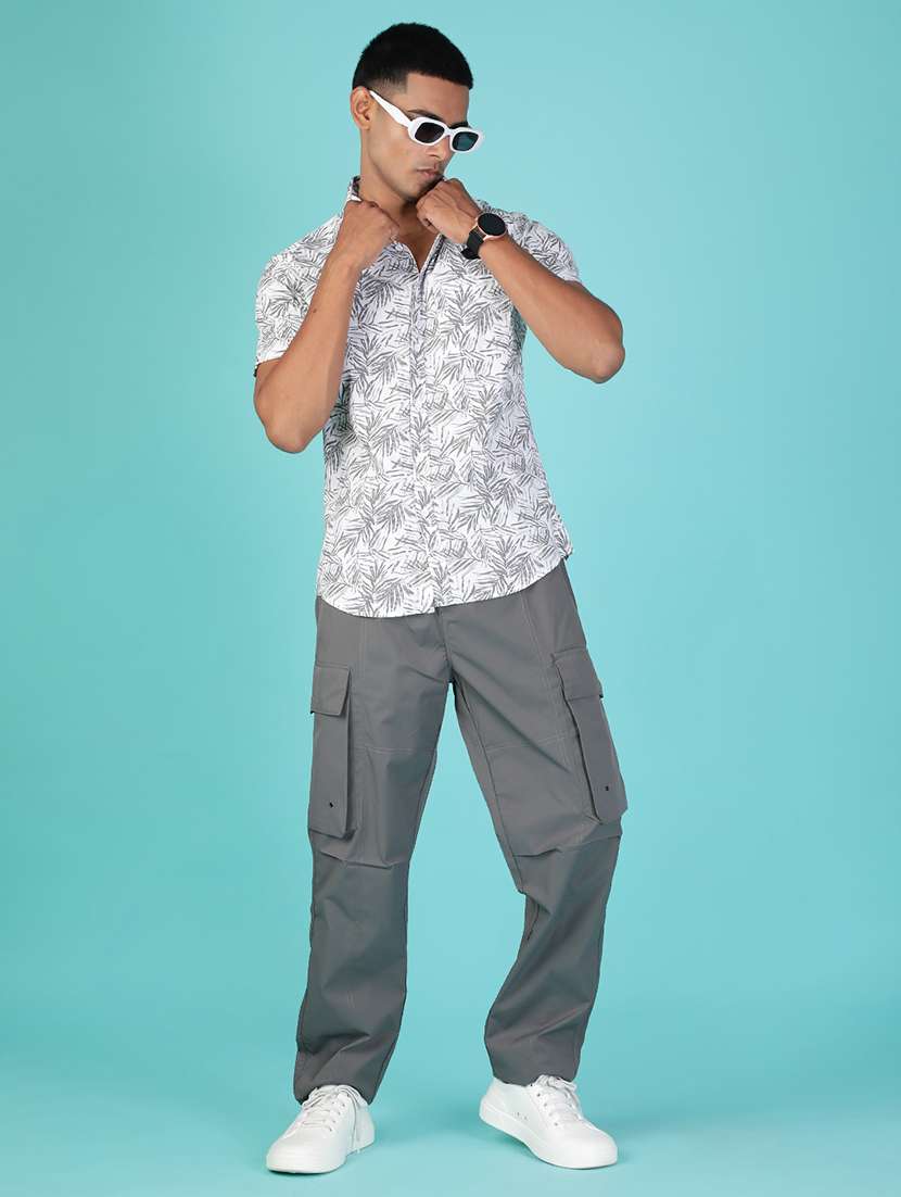 men printed short sleeve regular fit casual shirt - 21958749 -  Standard Image - 4