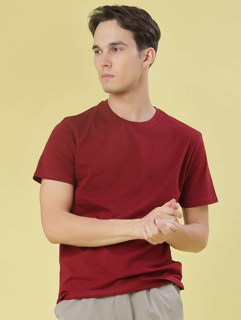 men solid short sleeve regular fit t-shirt - 21958854 -  Standard Image - 1
