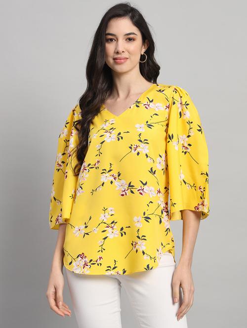 women floral print puff sleeve regular top - 21959234 -  Standard Image - 0
