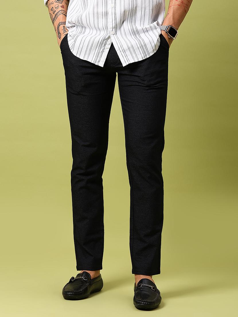 men solid mid rise flat front casual chinos  - 21959339 -  Zoom Image - 0