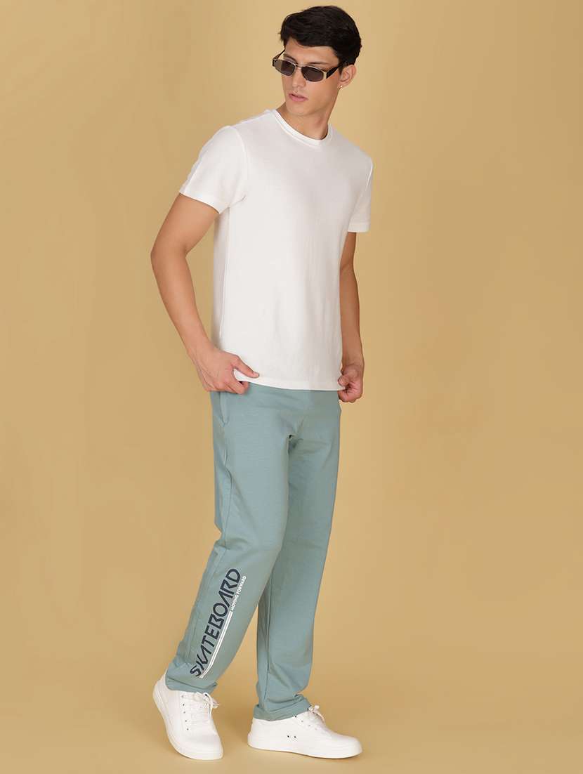 men placement print mid rise full length track pant - 21959349 -  Standard Image - 4
