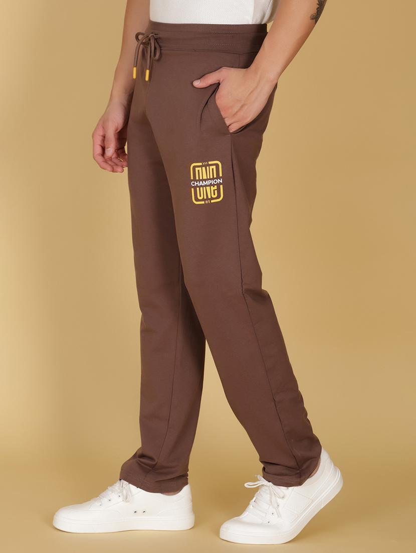 men placement print mid rise full length track pant - 21959350 - Standard Image - 1