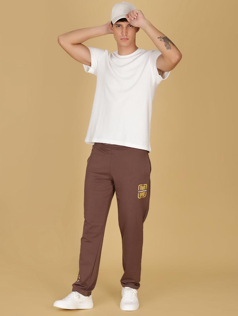men placement print mid rise full length track pant - 21959350 - Standard Image - 4