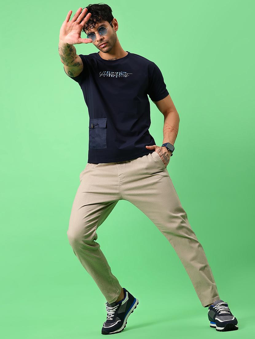 men solid mid rise flat front casual chinos - 21959352 - Standard Image - 4