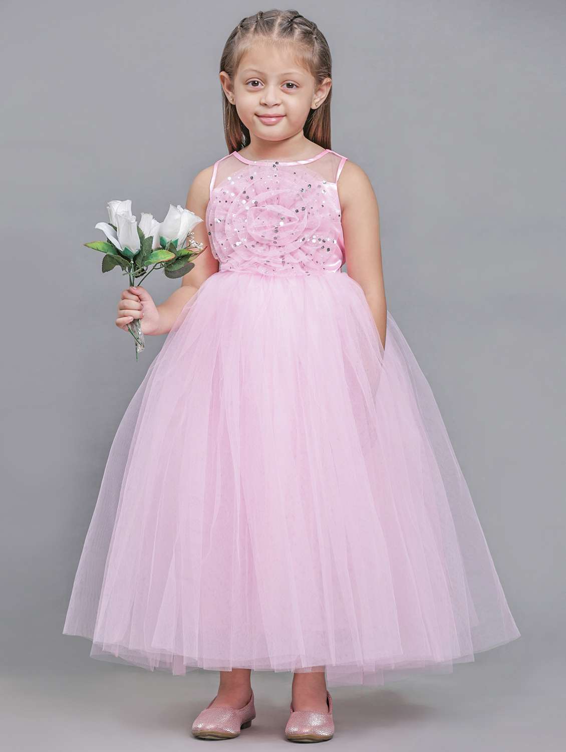 girls embellished sleeveless fit & flare maxi dress - 21959583 -  Standard Image - 1