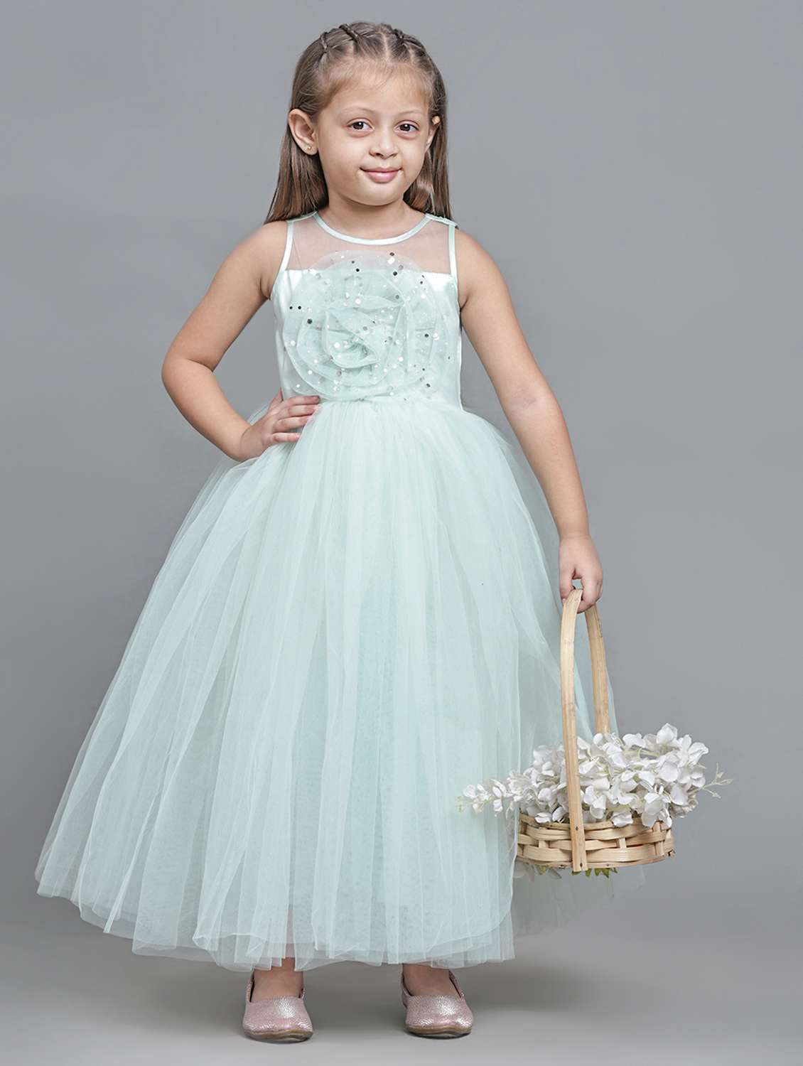 girls embellished sleeveless fit & flare maxi dress - 21959585 -  Standard Image - 1