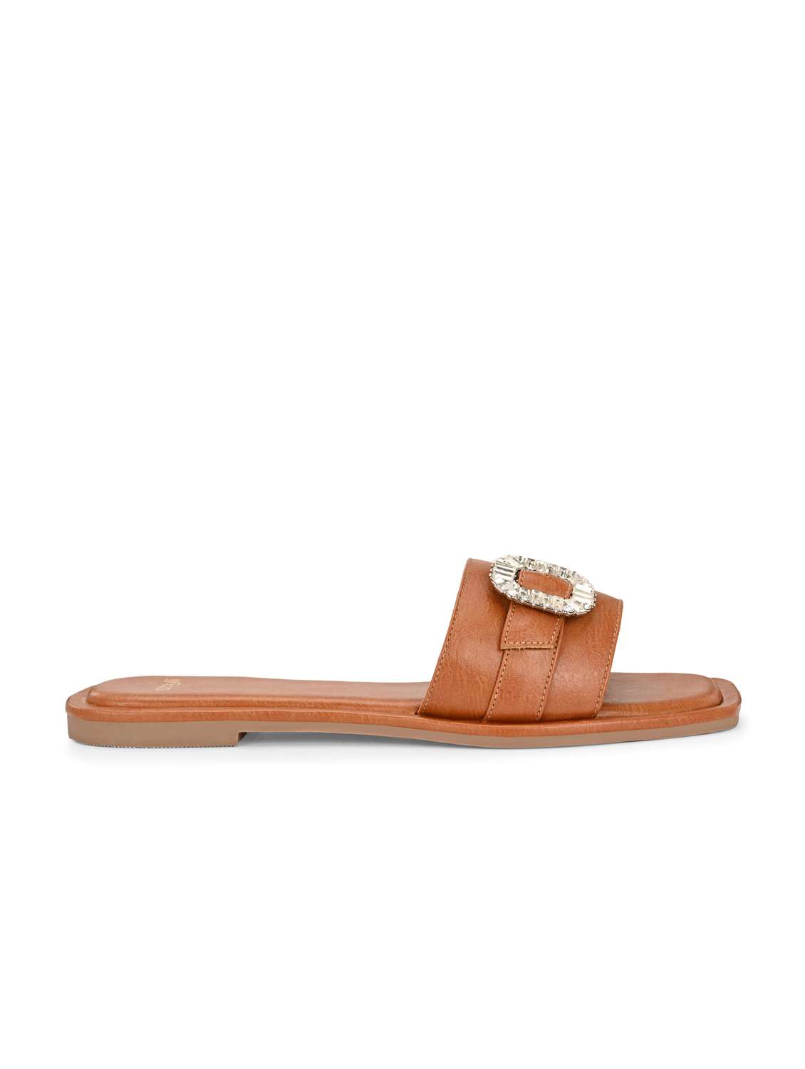 women tan slip on sandal - 21959635 - Standard Image - 1