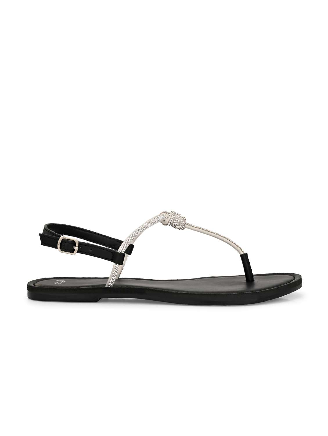 women black ankle strap sandal - 21959638 -  Standard Image - 1