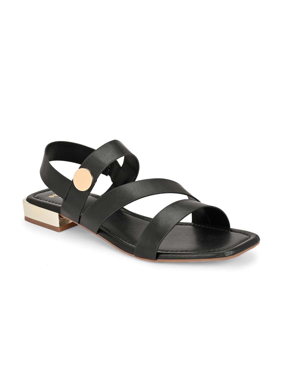women black back strap sandal - 21959644 -  Standard Image - 1