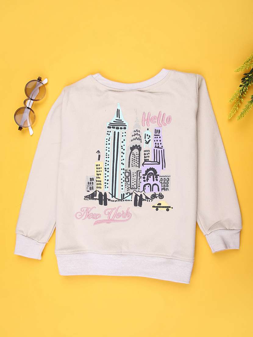 girls printed long sleeve swwatshirt  - 21959653 -  Standard Image - 1