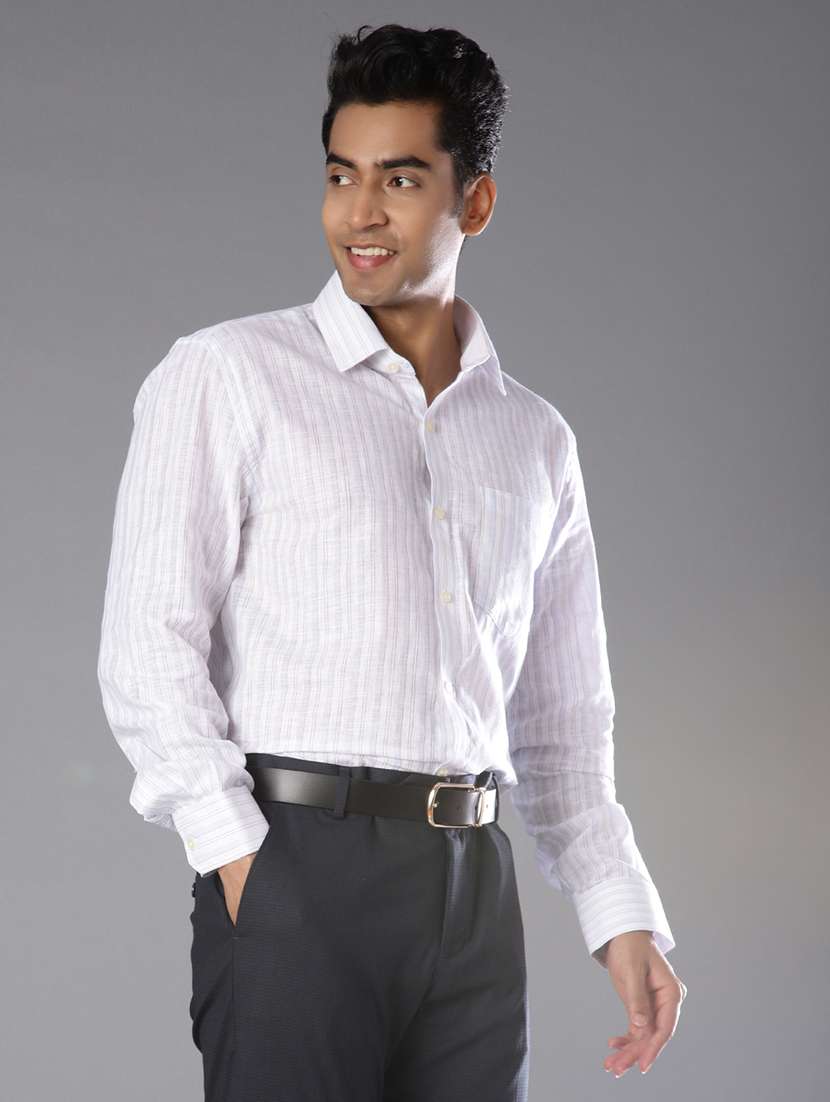 men striped long sleeve regular fit formal shirt - 21959655 -  Standard Image - 1