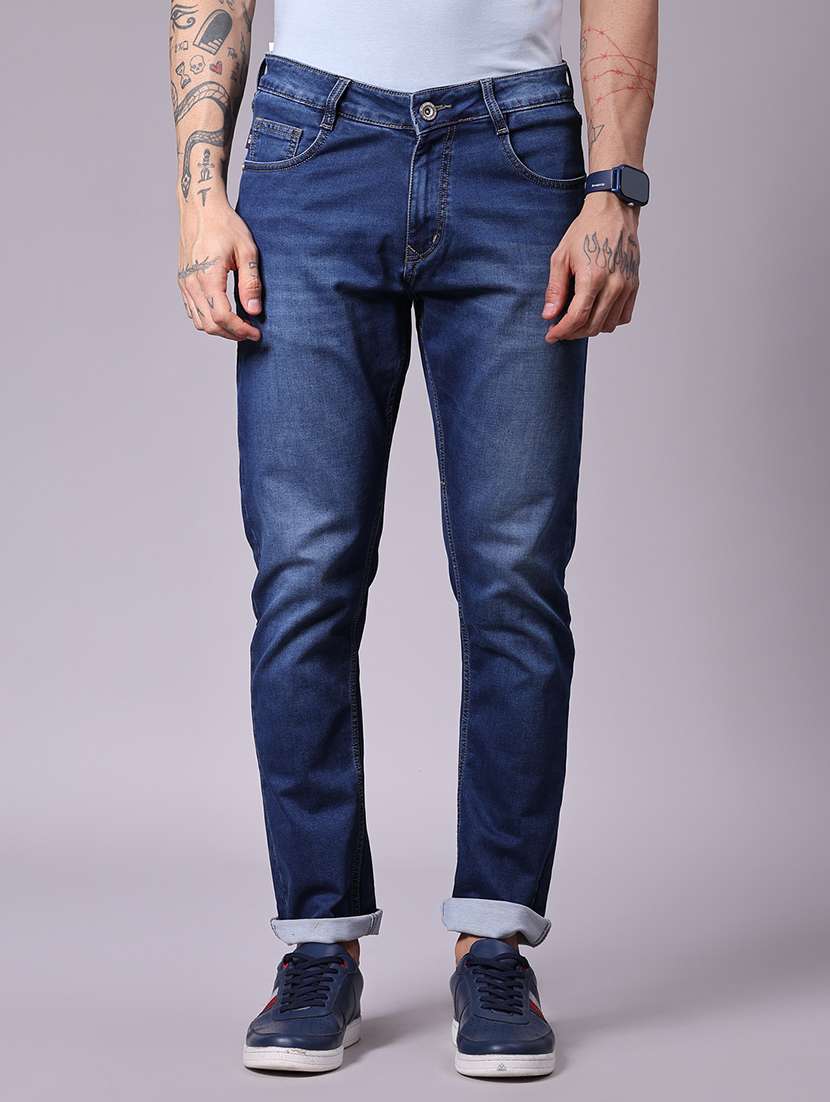 men solid mid rise slim fit jeans - 21959669 -  Standard Image - 1