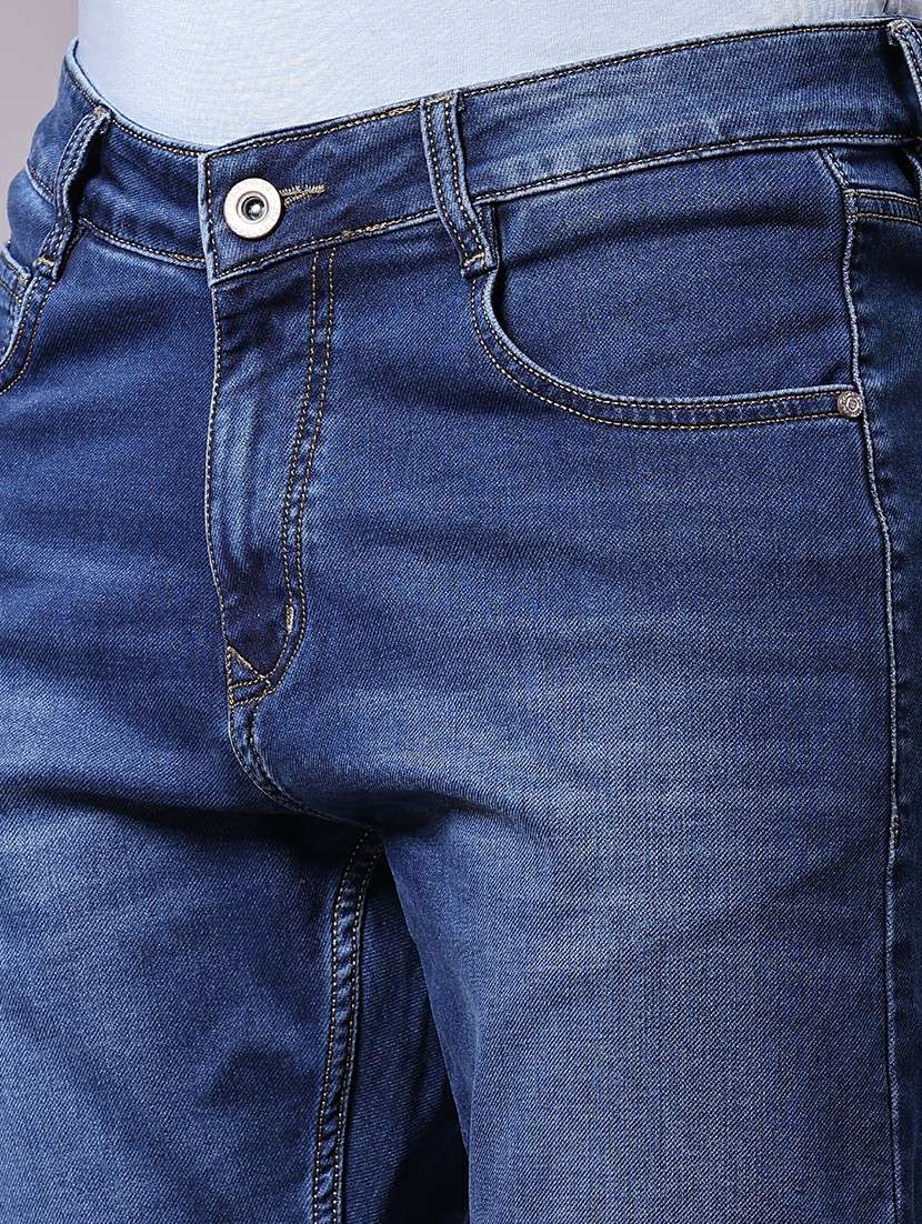 men solid mid rise slim fit jeans - 21959669 -  Standard Image - 4