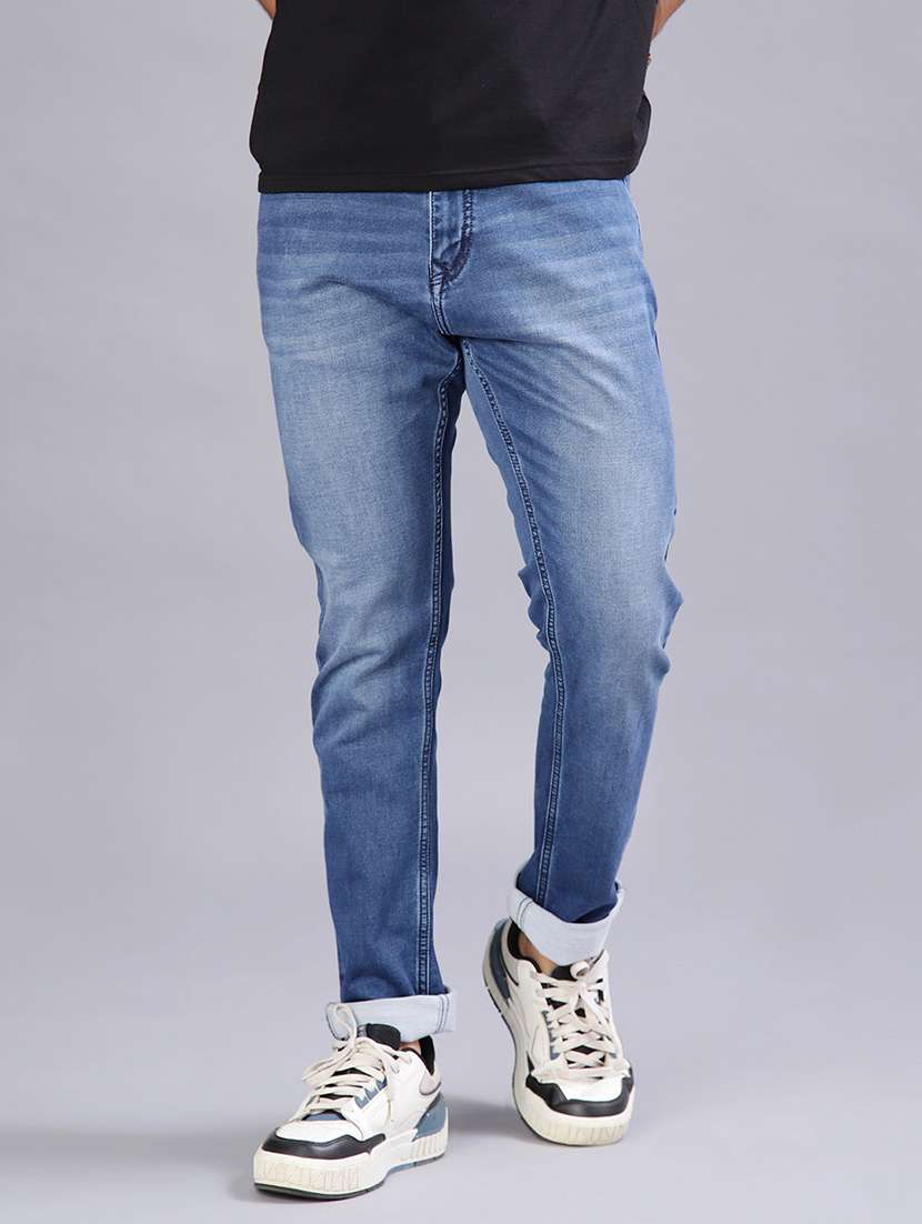 men washed mid rise full length jeans - 21959672 -  Standard Image - 1