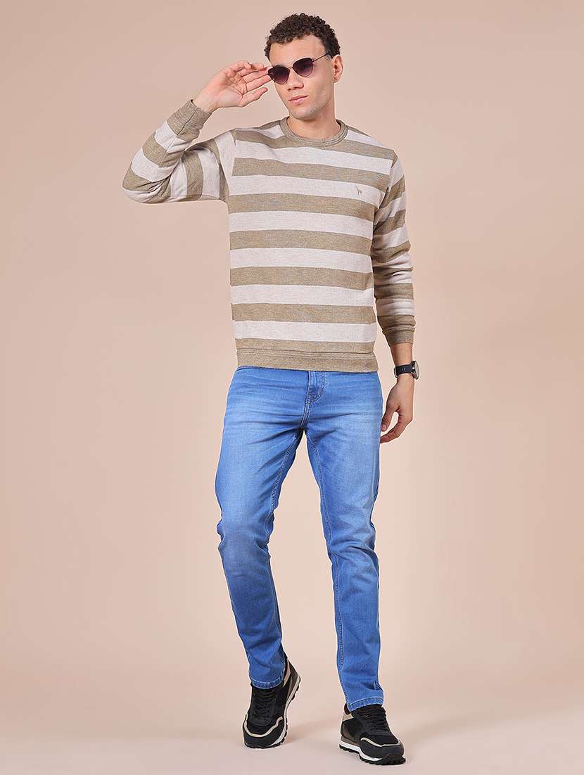men striped long sleeve regular fit pullover - 21959686 -  Standard Image - 4