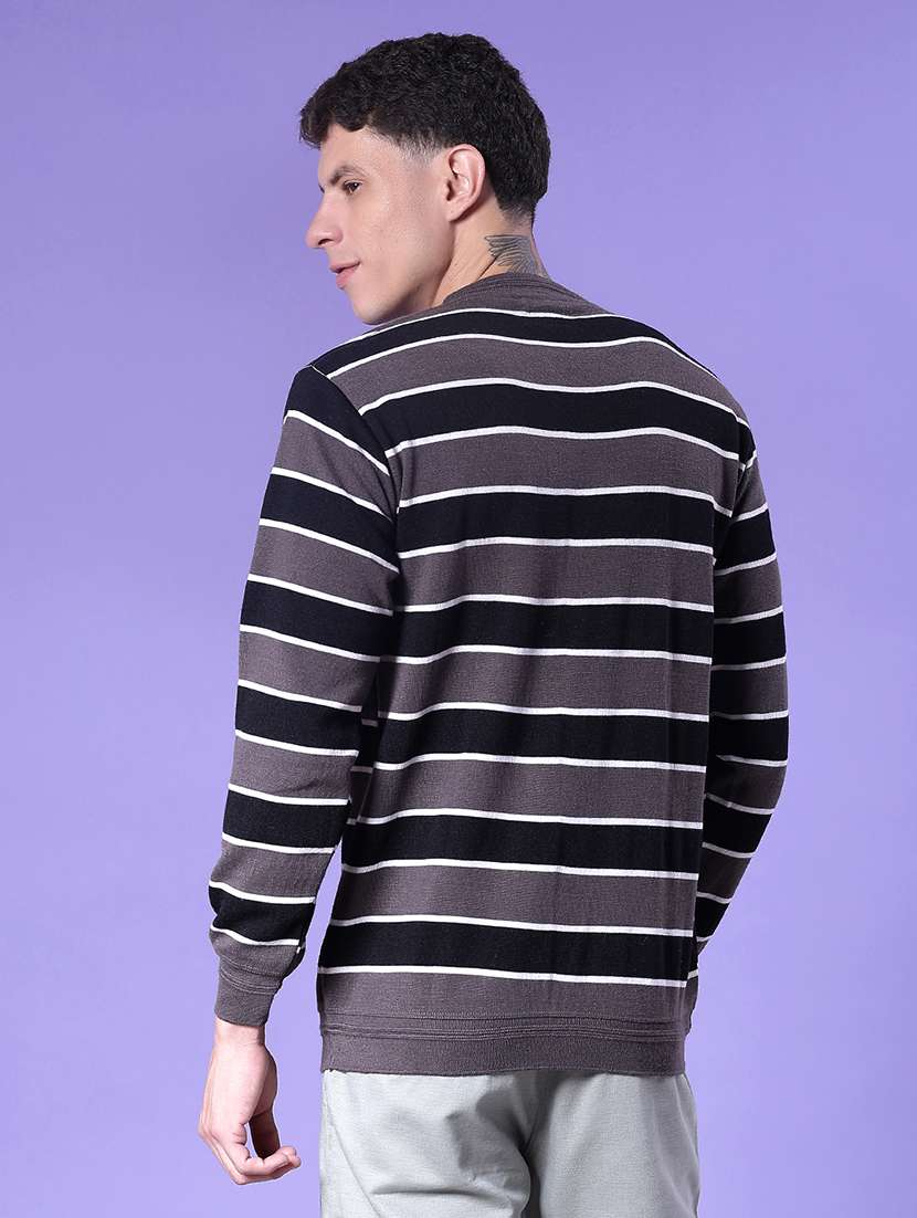 men striped long sleeve regular fit pullover - 21959703 -  Standard Image - 4