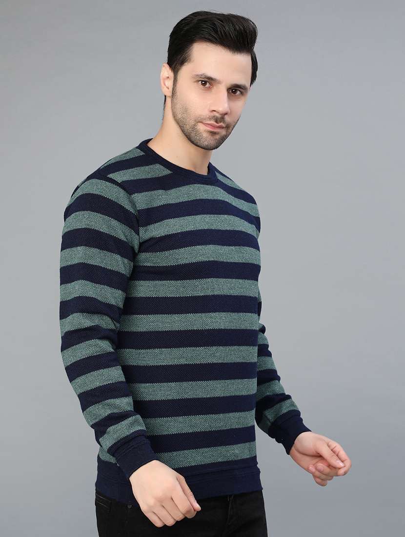 men striped long sleeve regular fit pullover  - 21959706 -  Standard Image - 1
