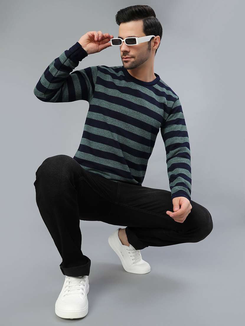 men striped long sleeve regular fit pullover  - 21959706 -  Standard Image - 4